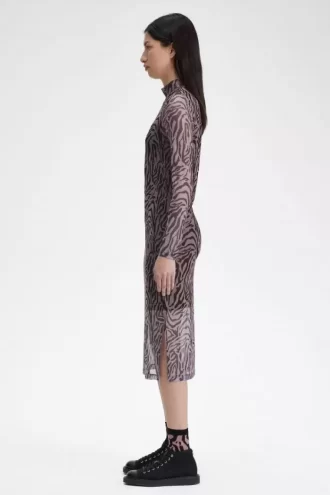 Netzkleid für Damen mit Zebramuster