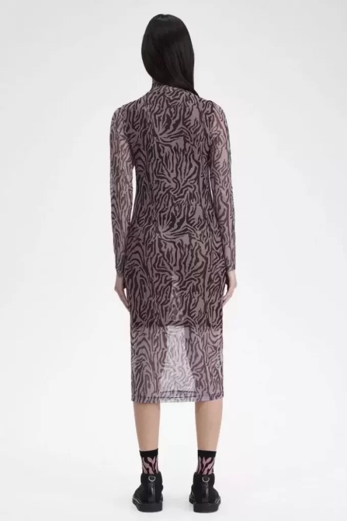 Netzkleid für Damen mit Zebramuster