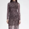Netzkleid für Damen mit Zebramuster