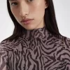 Netzkleid für Damen mit Zebramuster