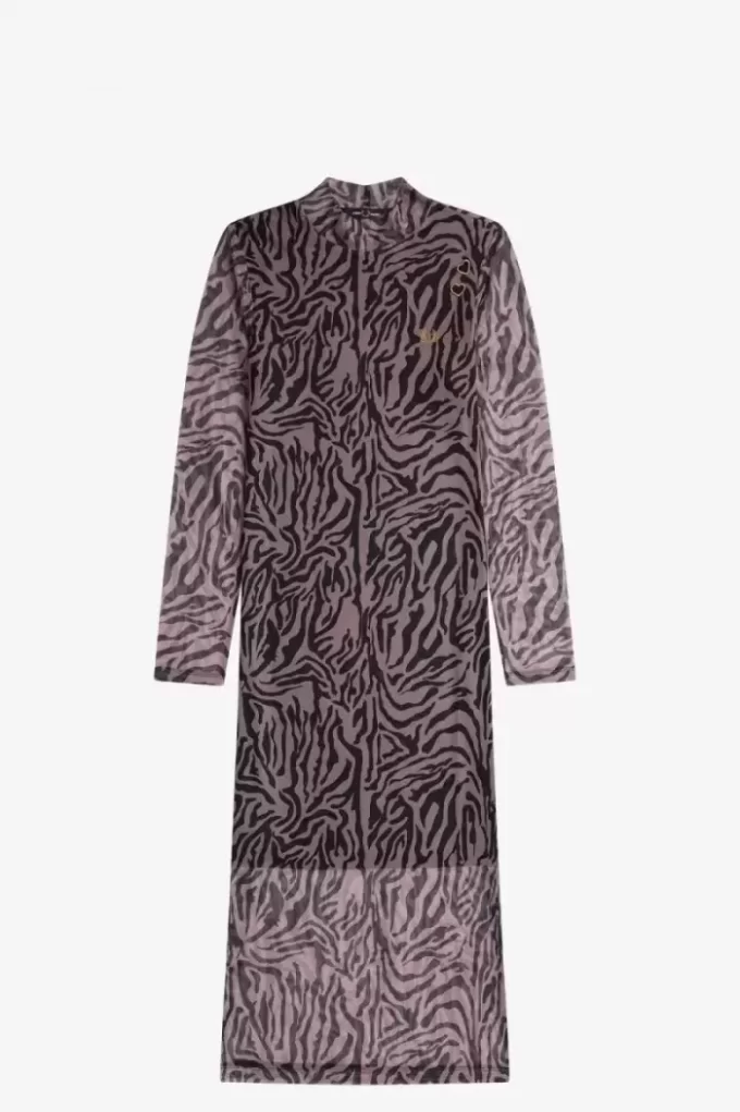 Netzkleid für Damen mit Zebramuster