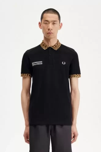 Noongoons Herren-Poloshirt mit Leopardenmuster
