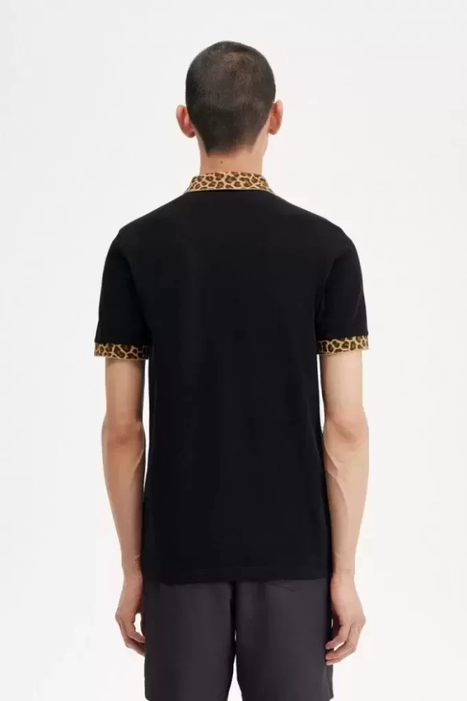 Noongoons Herren-Poloshirt mit Leopardenmuster