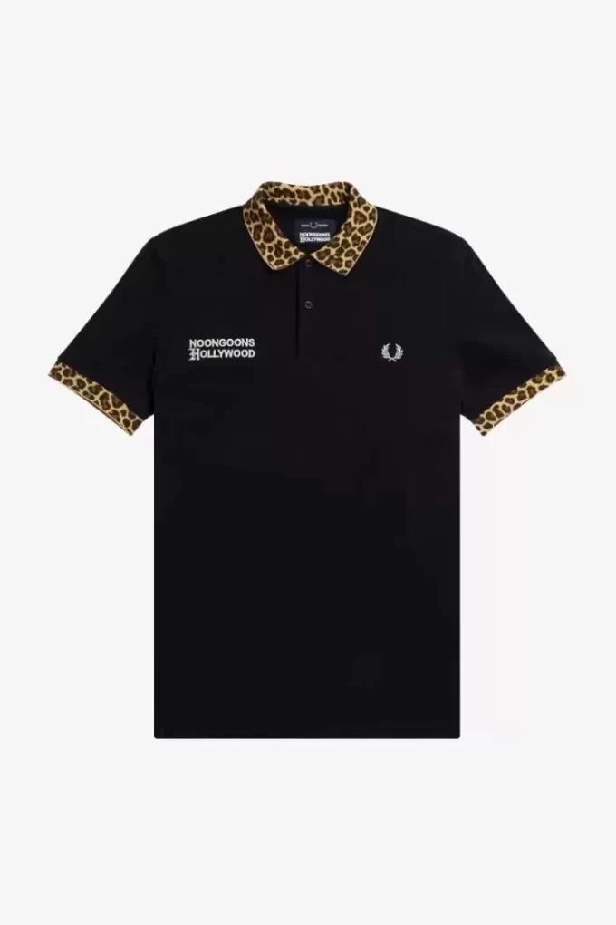 Noongoons Herren-Poloshirt mit Leopardenmuster