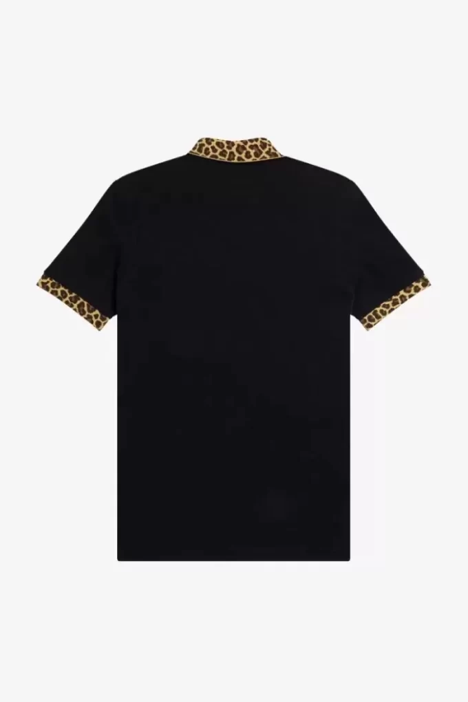 Noongoons Herren-Poloshirt mit Leopardenmuster