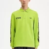 Noongoons Langarm-Poloshirt mit Grafik für Herren