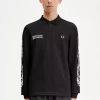 Noongoons Langarm-Poloshirt mit Grafik für Herren