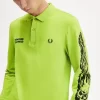 Noongoons Langarm-Poloshirt mit Grafik für Herren