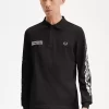Noongoons Langarm-Poloshirt mit Grafik für Herren
