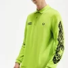 Noongoons Langarm-Poloshirt mit Grafik für Herren