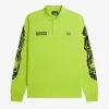 Noongoons Langarm-Poloshirt mit Grafik für Herren