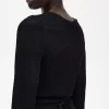 Offen gestrickte Wickel-Strickjacke für Damen