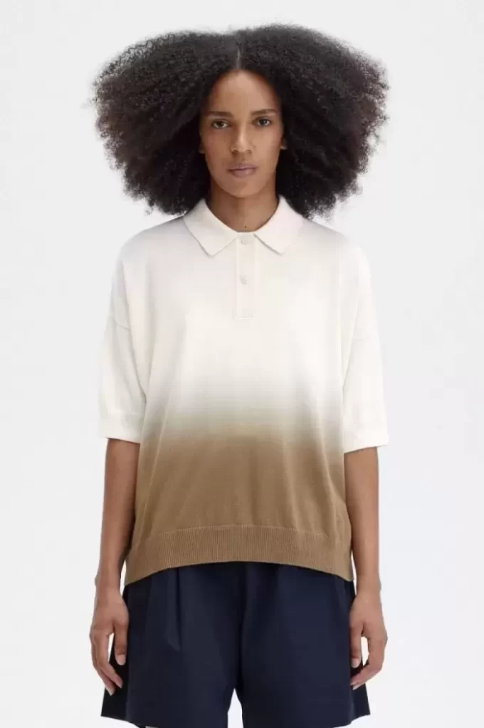 Ombre-Strickhemd für Damen