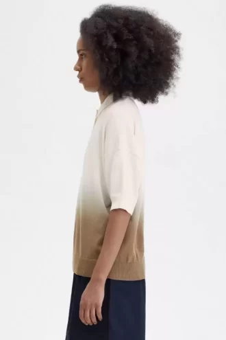 Ombre-Strickhemd für Damen