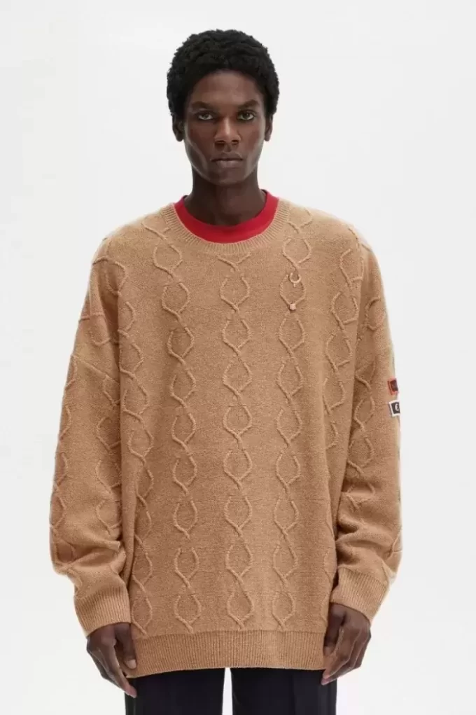 Oversize-Pullover mit Patch-Detail für Herren