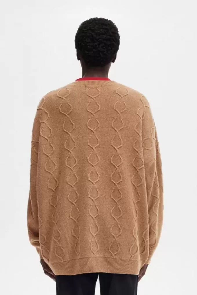 Oversize-Pullover mit Patch-Detail für Herren