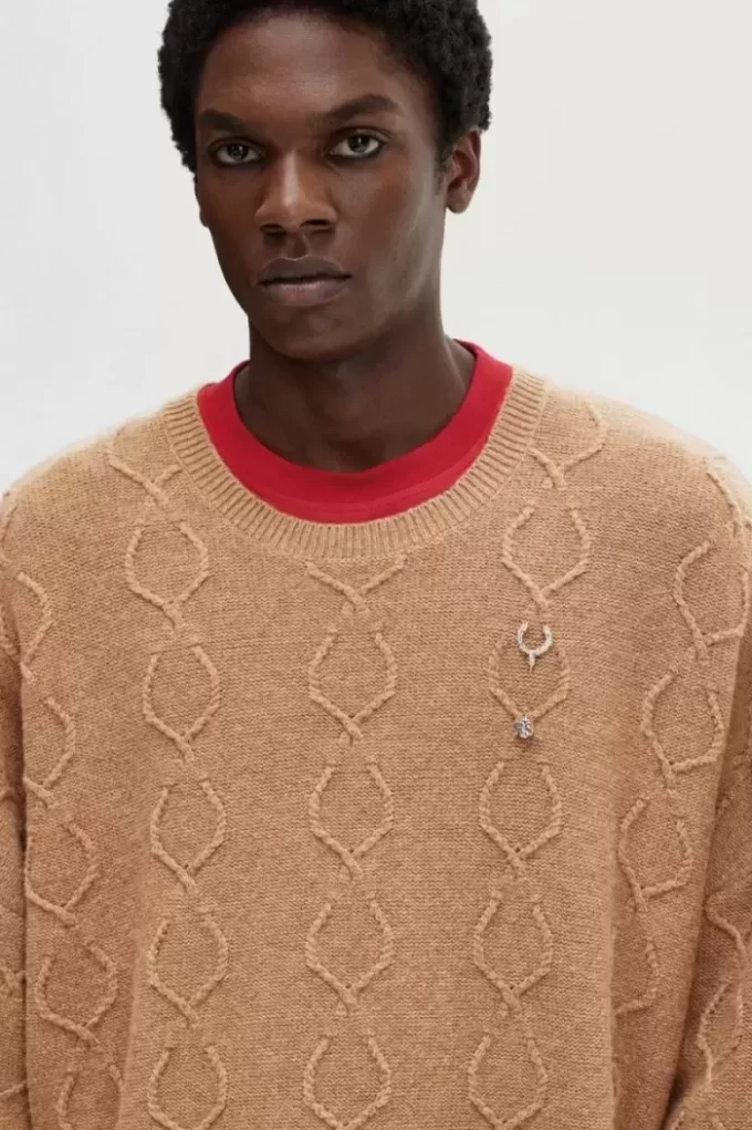 Oversize-Pullover mit Patch-Detail für Herren