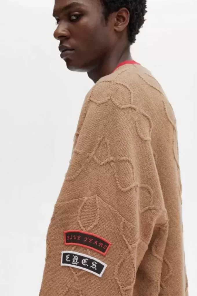 Oversize-Pullover mit Patch-Detail für Herren