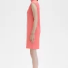 Piqué-Kleid für Damen mit bedrucktem Besatz