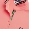 Piqué-Kleid für Damen mit bedrucktem Besatz