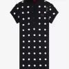 Piqué-Kleid für Damen mit Punktemuster