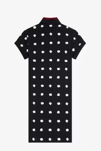 Piqué-Kleid für Damen mit Punktemuster