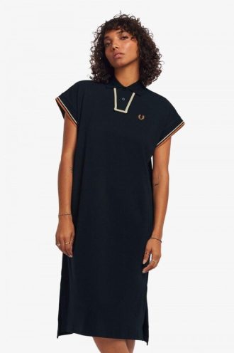 Piqué-Kleid mit Innendetail