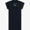 Piqué-Kleid mit Innendetail