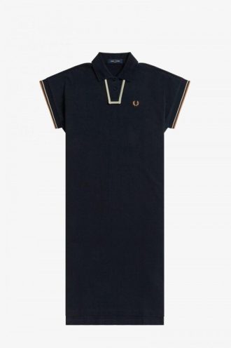 Piqué-Kleid mit Innendetail