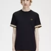 Piqué-T-Shirt mit auffälligen Streifen für Herren