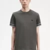 Piqué-T-Shirt mit auffälligen Streifen für Herren
