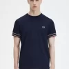 Piqué-T-Shirt mit auffälligen Streifen für Herren