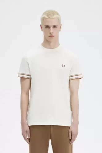 Piqué-T-Shirt mit auffälligen Streifen für Herren