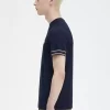 Piqué-T-Shirt mit auffälligen Streifen für Herren