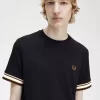 Piqué-T-Shirt mit auffälligen Streifen für Herren