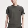 Piqué-T-Shirt mit auffälligen Streifen für Herren