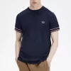 Piqué-T-Shirt mit auffälligen Streifen für Herren