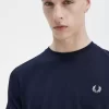 Piqué-T-Shirt mit auffälligen Streifen für Herren