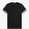 Piqué-T-Shirt mit auffälligen Streifen für Herren