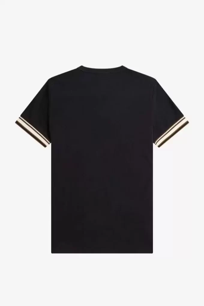 Piqué-T-Shirt mit auffälligen Streifen für Herren
