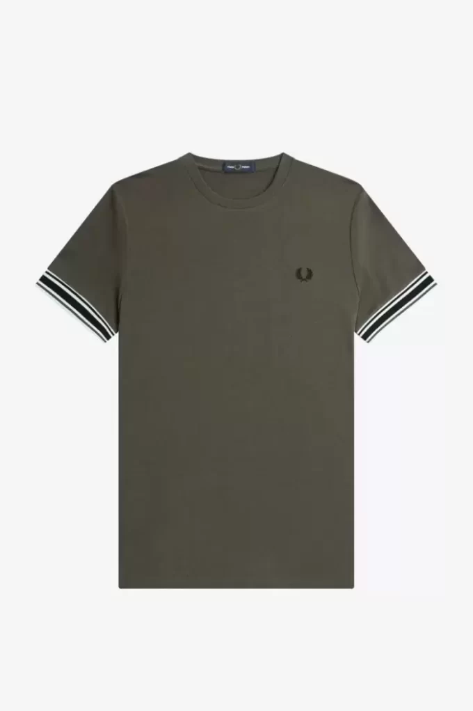 Piqué-T-Shirt mit auffälligen Streifen für Herren