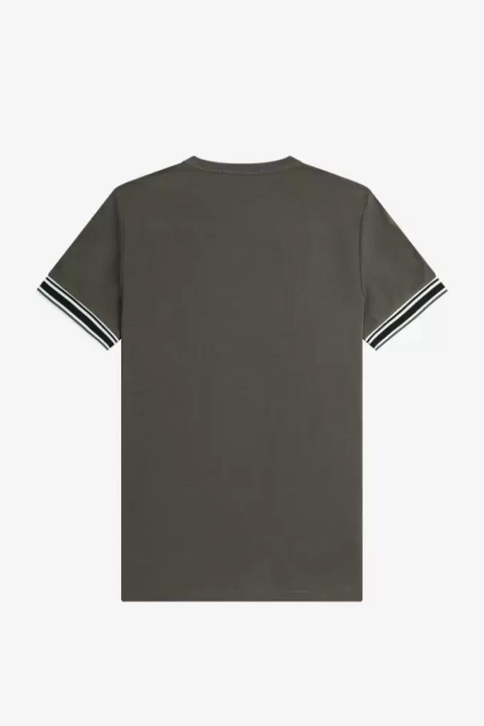 Piqué-T-Shirt mit auffälligen Streifen für Herren