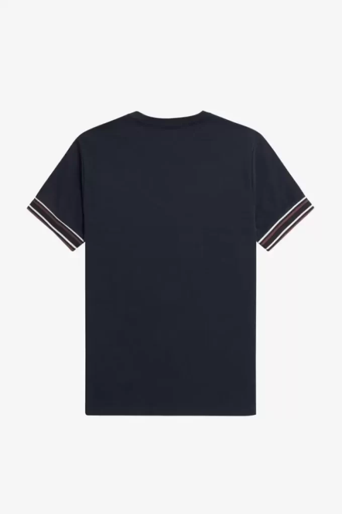 Piqué-T-Shirt mit auffälligen Streifen für Herren