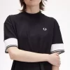 Piqué-T-Shirt mit Bündchen und Spitze für Damen