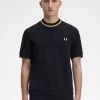 Piqué-T-Shirt mit Rundhalsausschnitt für Herren