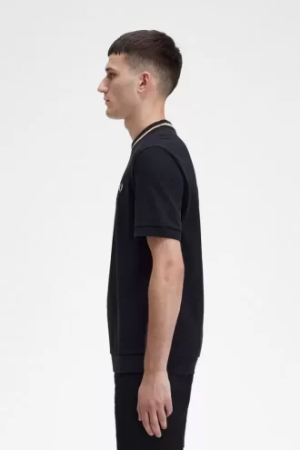 Piqué-T-Shirt mit Rundhalsausschnitt für Herren