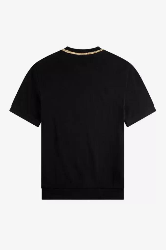 Piqué-T-Shirt mit Rundhalsausschnitt für Herren
