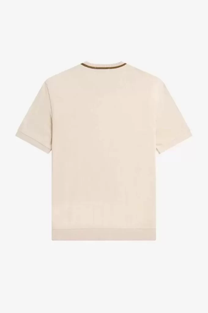 Piqué-T-Shirt mit Rundhalsausschnitt für Herren