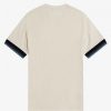Piqué-T-Shirts mit gestreiften Bündchen