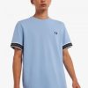 Piqué-T-Shirts mit Tramline-Spitze